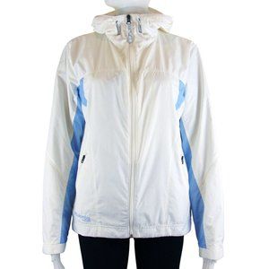 NEW!! Columbia XCO White and Blue Windbreaker